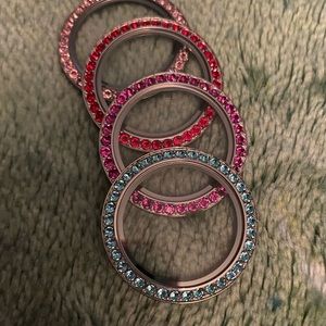 (4) Origami Owl Large Twist Face Plates